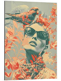 Magnettafel Portrait Frau mit Frühlingsgefühlen