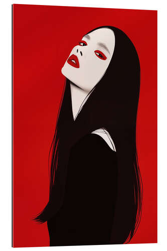 Gallery Print Gothic Lady in Schwarz und Rot