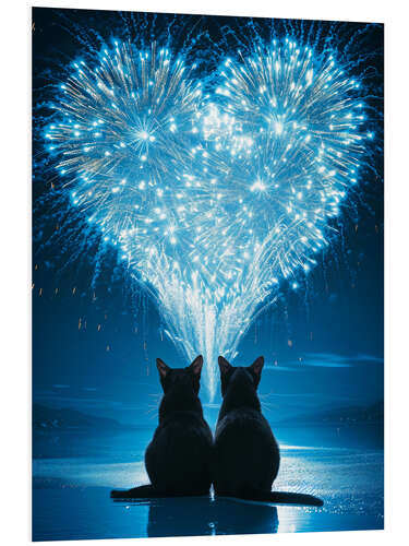 Stampa su PVC Heart Fireworks