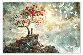 Selvklebende plakat Tree of Love