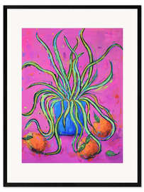 Framed art print Spider Plant and Three Oranges