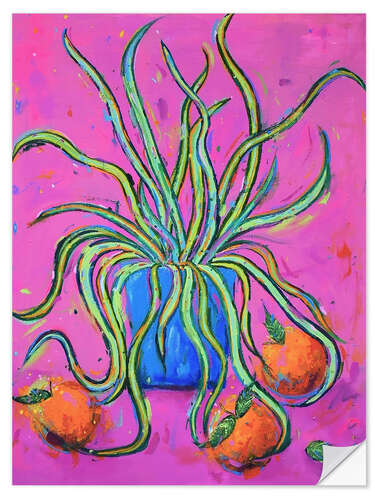 Sticker mural Spider Plant and Three Oranges