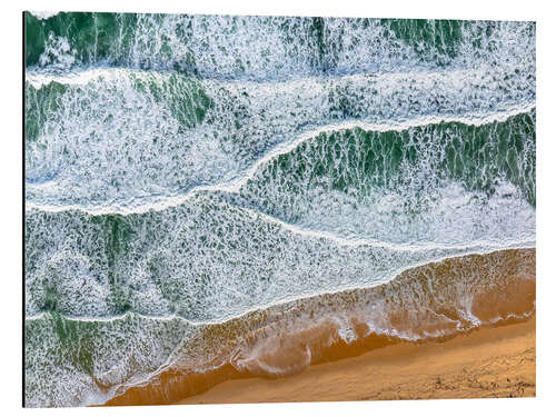 Aluminium print Stormy Atlantic coast from above