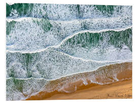 Foam board print Stormy Atlantic coast from above