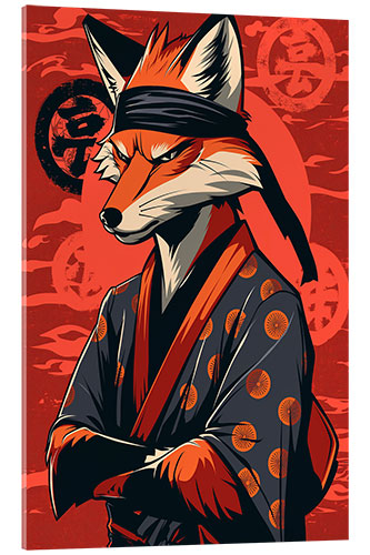 Acrylic print Kimono Fox