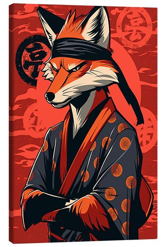 Tableau sur toile Kimono Fox