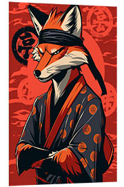 Foam board print Kimono Fox