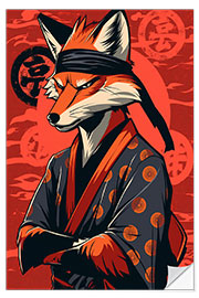 Wall sticker Kimono Fox