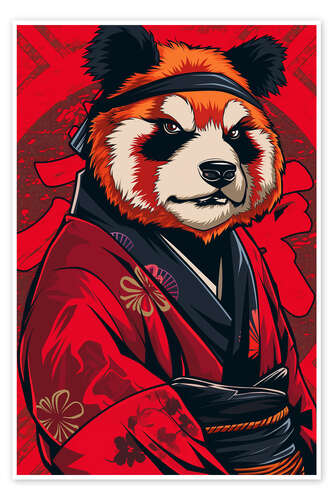 Poster Kimono Panda