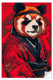 Naklejka na ścianę Kimono Panda