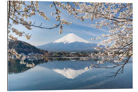 Cuadro de plexi-alu Mount Fuji and Lake Kawaguchi in spring I