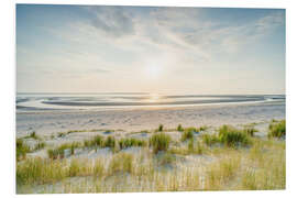 Foam board print On the dune beach