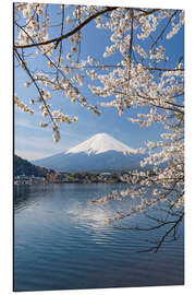 Alubild Berg Fuji und See Kawaguchi im Frühling II