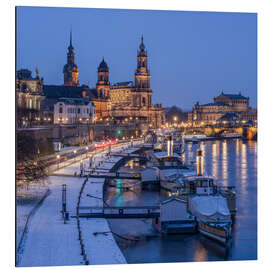 Aluminiumtavla Dresden Old Town in Winter