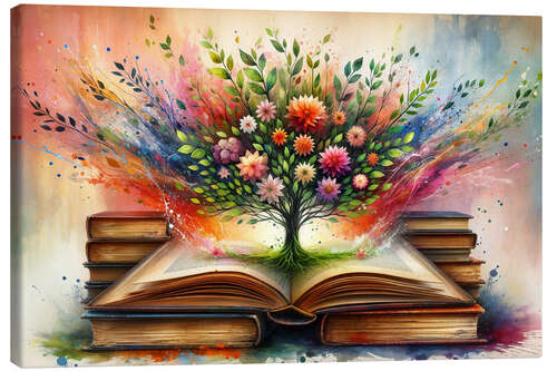 Canvas print Wisdom's Colorful Spring Awakening