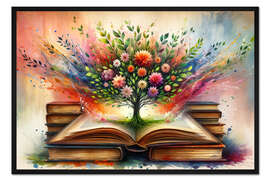 Gerahmter Kunstdruck Das farbenfrohe Frühlingserwachen der Weisheit