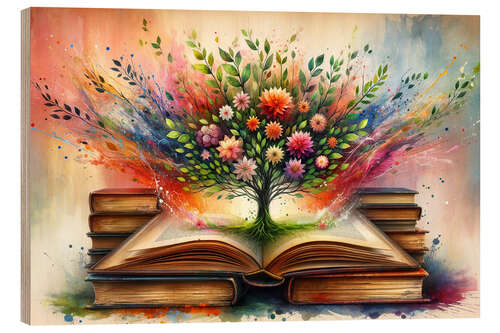 Obraz na drewnie Wisdom's Colorful Spring Awakening
