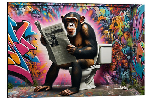 Cuadro de aluminio Urban Jungle: Thoughtful Graffiti Artistry