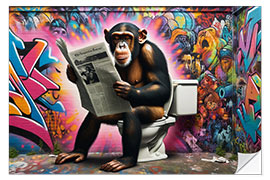 Selvklebende plakat Urban Jungle: Thoughtful Graffiti Artistry