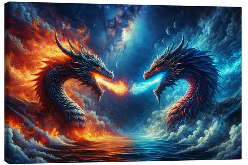 Canvas-taulu Electric Dance of Mythic Beasts