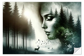 Sticker mural Forest Whispers: The Nature's Soul