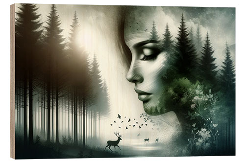 Print på træ Forest Whispers: The Nature's Soul