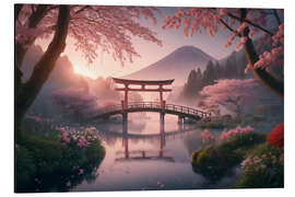 Magnettafel Dawns sanfte Liebkosung im Shinto-Schrein