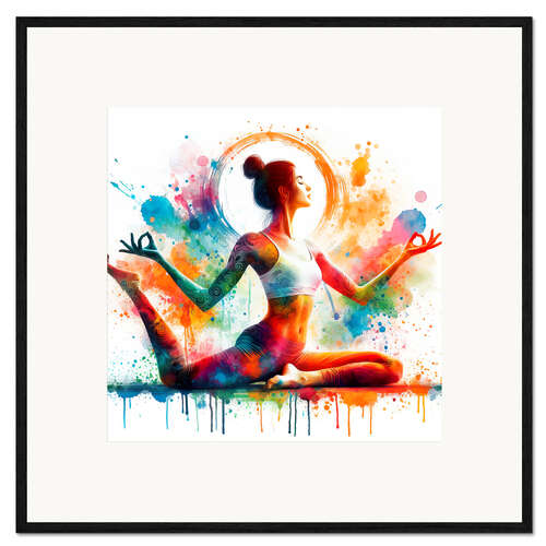 Impression artistique encadrée Yoga Exercise
