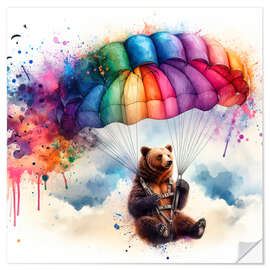 Sticker mural Parachute Bear