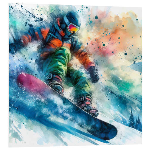 Tableau en PVC Snowboard at Full Speed II