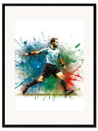 Framed art print Soccer Referee in Watercolor