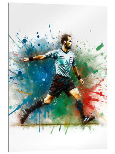 Galleriataulu Soccer Referee in Watercolor