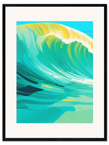 Innrammet kunsttrykk Modern Wave