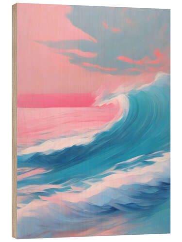 Wood print Pastel Wave