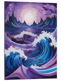 Gallery print Purple Waves in Moonlight