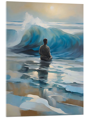 Tableau en verre acrylique Meditation by the Sea