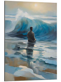 Magnettafel Meditation am Meer