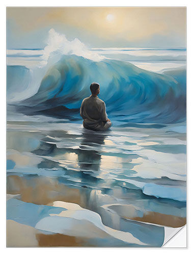 Vinilo para la pared Meditation by the Sea