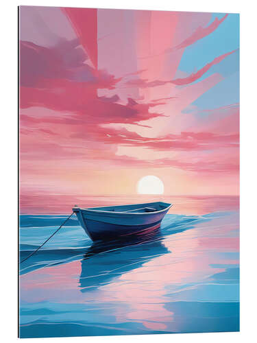 Galleriprint Boat in Ocean Sunset