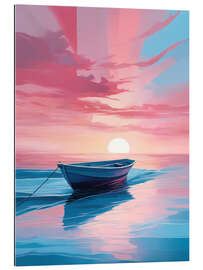 Galleriprint Boat in Ocean Sunset