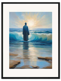 Gerahmter Kunstdruck Überlegungen am Ufer