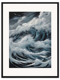 Gerahmter Kunstdruck Crashing Waves