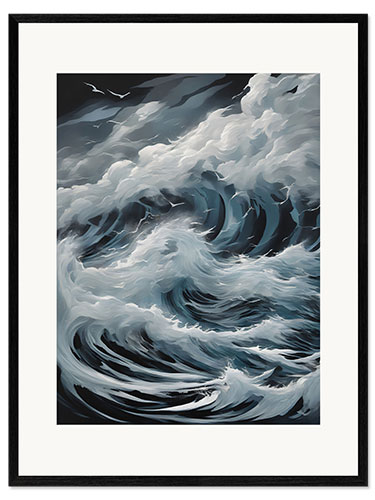 Framed art print Crashing Waves