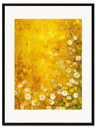 Plakat artystyczny premium w ramie Fresh Daisies