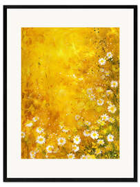 Ingelijste kunstdruk Fresh Daisies