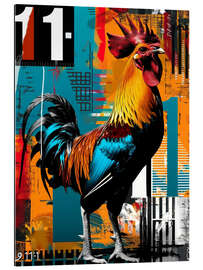 Gallery print Retro poster with rooster