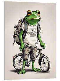 Gallery print Frog on a bike tour