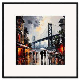 Impressão artística com moldura The Golden Gate Bridge, San Francisco