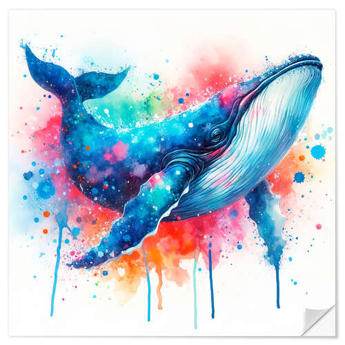 Naklejka na ścianę The blue whale