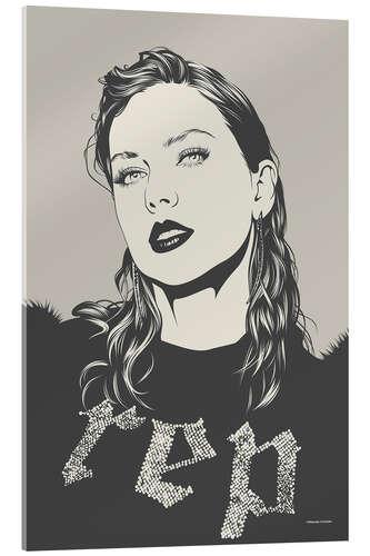 Tableau en verre acrylique Taylor Swift Reputation REP